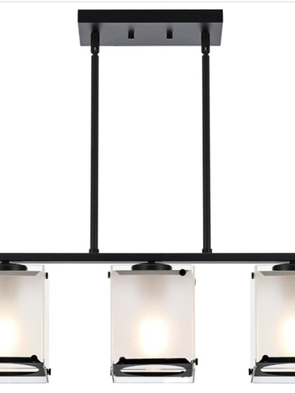 BRAND NEW: 3-Light Linear Pendant Light-Black